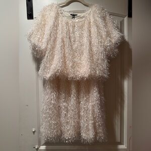 Mittoshop Cream Fuzzy Skirt Set